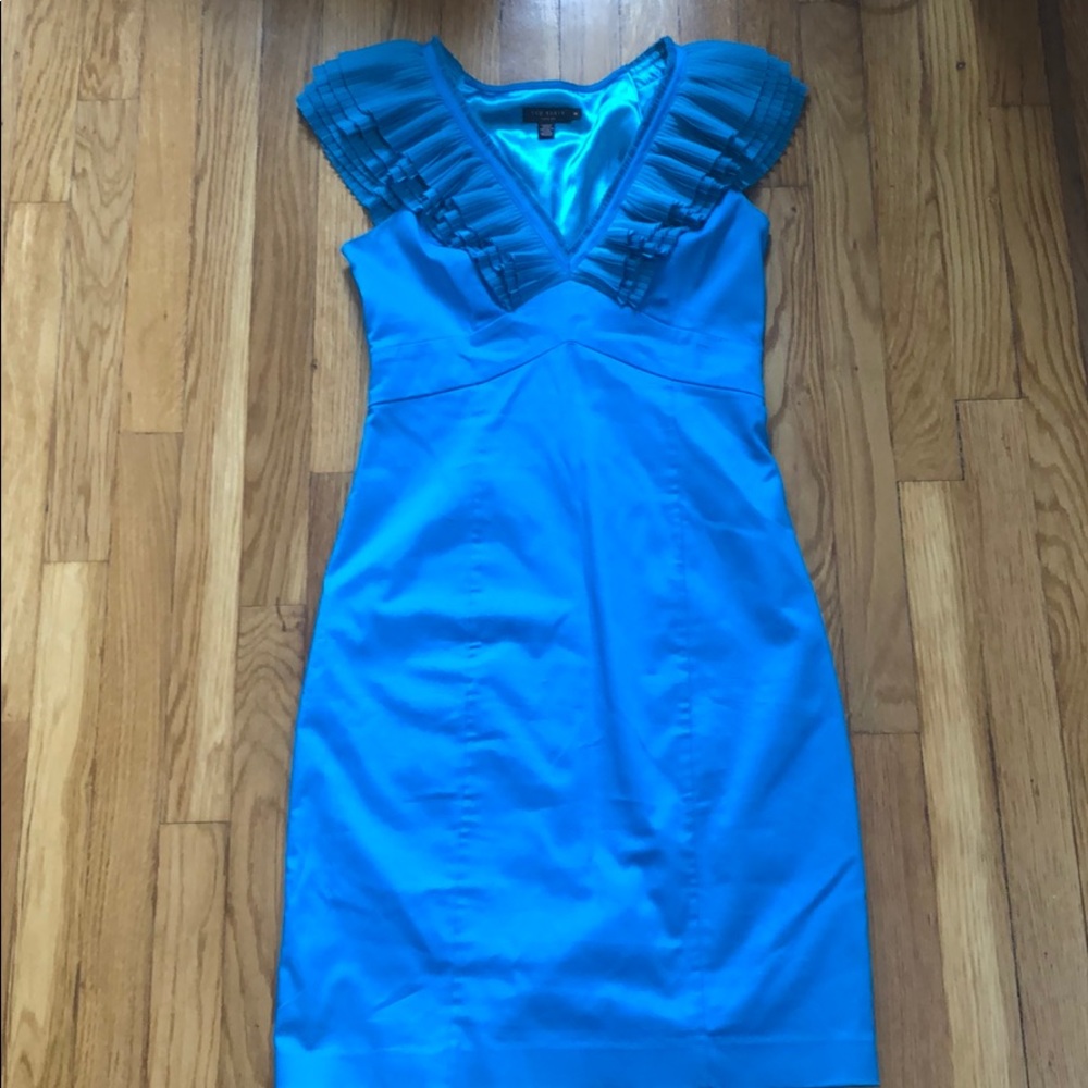 Ted Baker ruffle shoulder dress